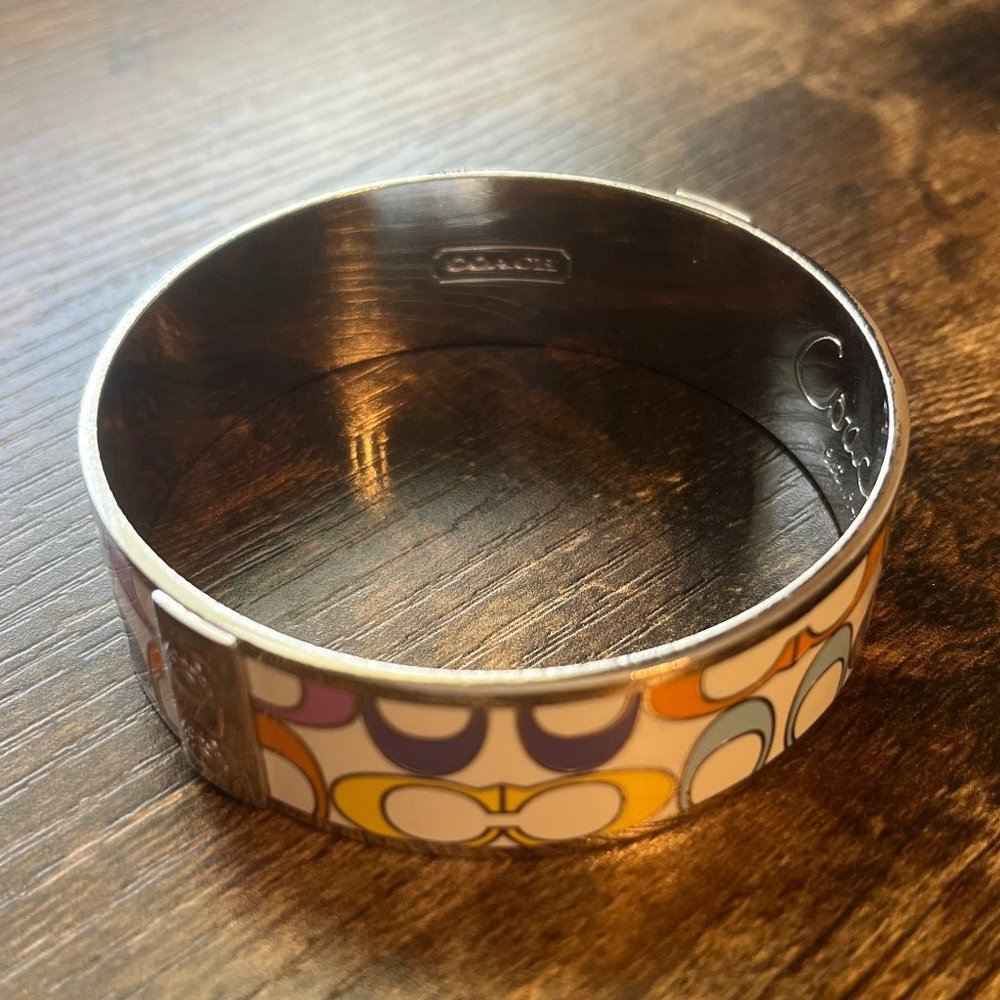 Coach Signature C Multicolor Bangle Bracelet - Picture 3 of 5